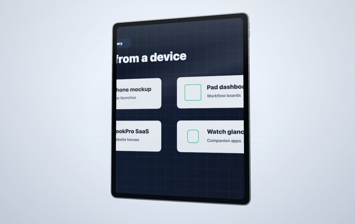 Illustrative demo of phone, laptop, tablet, and smartwatch mockup templates